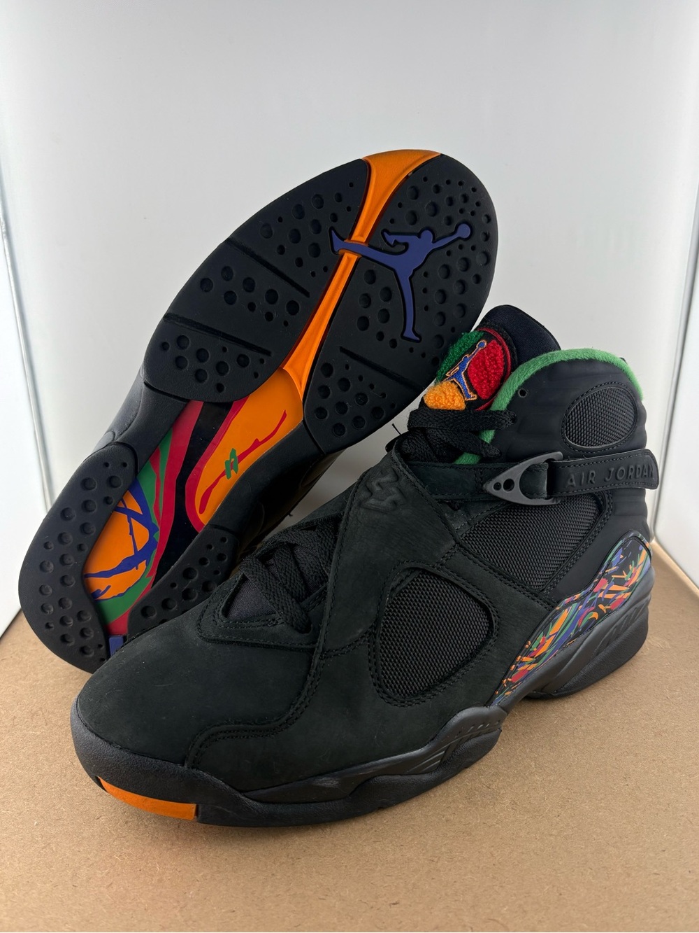 Nike Air Jordan 8 VIII Tinker Air Raid Black Concord Aloe 305381-004 Size 9.5